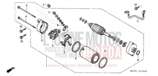 MOTEUR DE DEMARRAGE VTX1800C2 de 2002